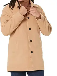 Turn Down Collar Design Men's Camel Suits Custom Made Single Breasted Wool Blend Casuar Winter Outwear Slim Fit Just One Jacket