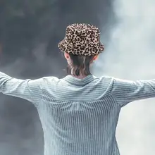 Модный Леопардовый принт Панама для рыбака Открытый путешествия унисекс солнцезащитная Кепка