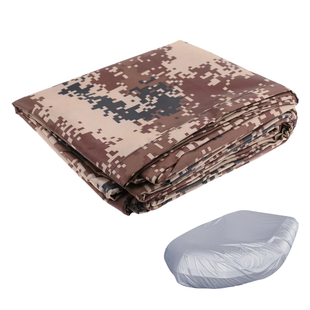 420D Oxford Fabric Inflatable Boat Cover Fits Up to 4.7m/15.4ft Inflatable Boat Cover for Water Sports