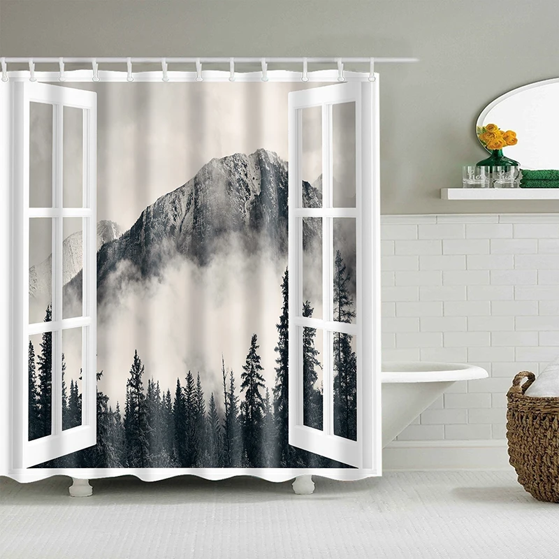 YOMDID Marble Pattern Bath curtain Waterproof Shower Curtains Geometric Bath Screen Printed Curtain for Bathroom Gift Navidad shower curtains