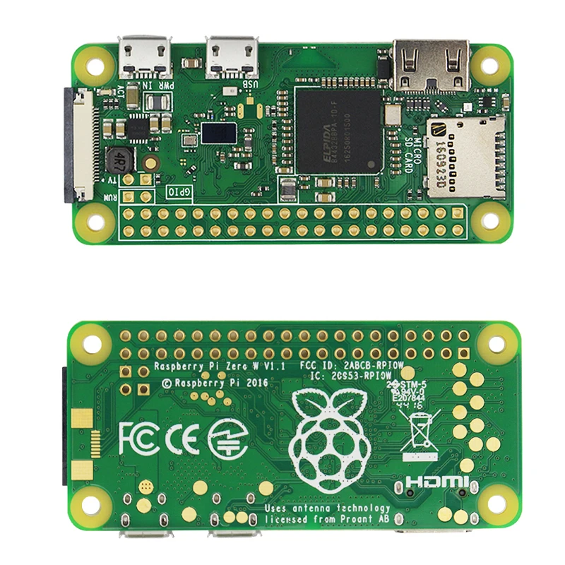 Стартовый набор Raspberry Pi Zero W + акриловый чехол заголовок GPIO радиатор блок питания