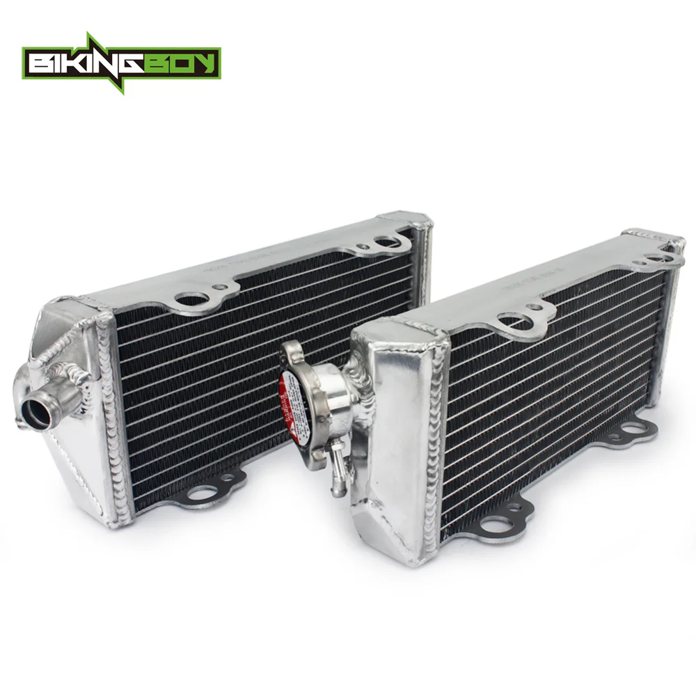 BIKINGBOY MX Aluminum Core Engine Water Cooling Coolers Radiators Sets For GAS GAS EC 125 2000 2001 2002 2003 2004 2005 2006