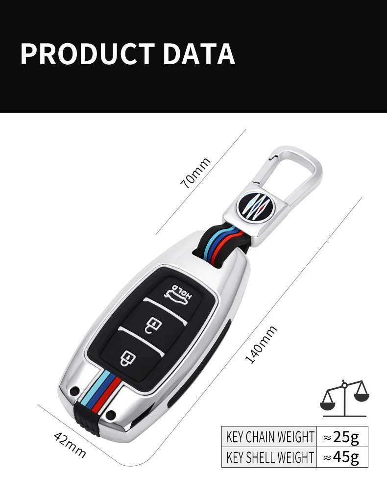 In lega di zinco Gel di silice copertura della cassa chiave dell'automobile Shell per Hyundai i30 Ix35 Encino Azera Accent TM palizzata Santa Fe accessori Auto - He9969a8007d345a5b1bc2490023951a85