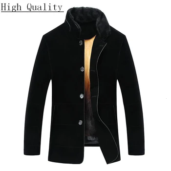 

Real Mink Fur Coat Men Winter Jacket Men Gold Mink Fur Liner Parka Homme Warm Plus Size Mink Jackets M16D01455 KJ1545