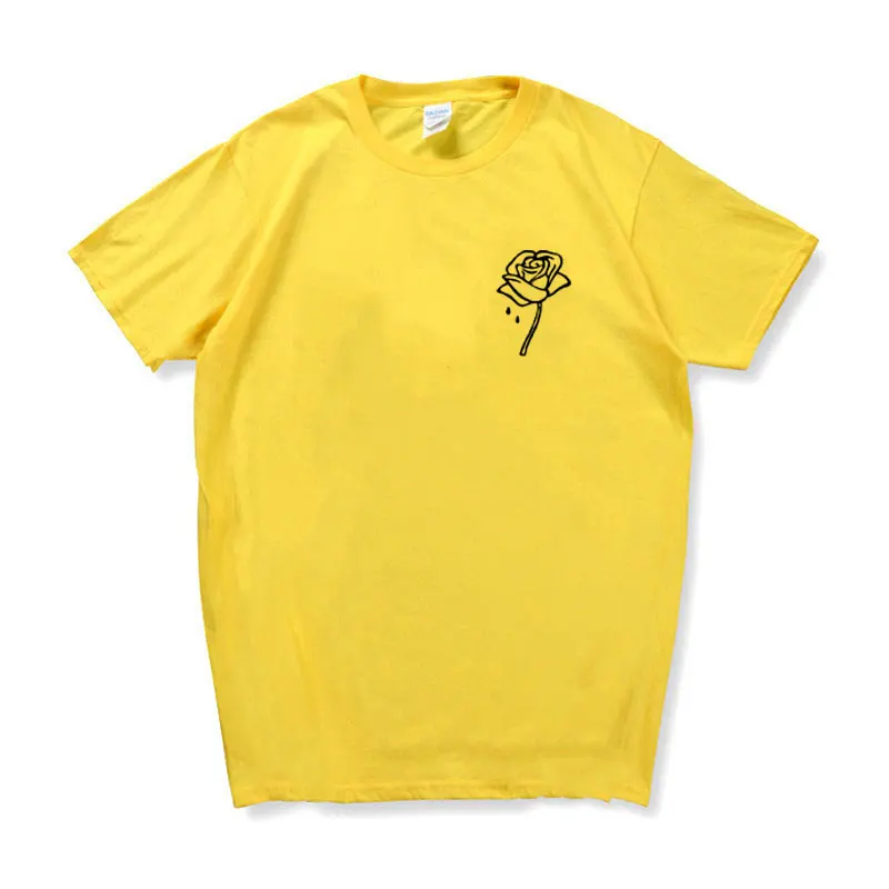 

rose flower t shirt Harajuku Female Print Short sleeve tshirt Women's Casual Fun t shirt For Lady Top Tee Hipster men t shirt