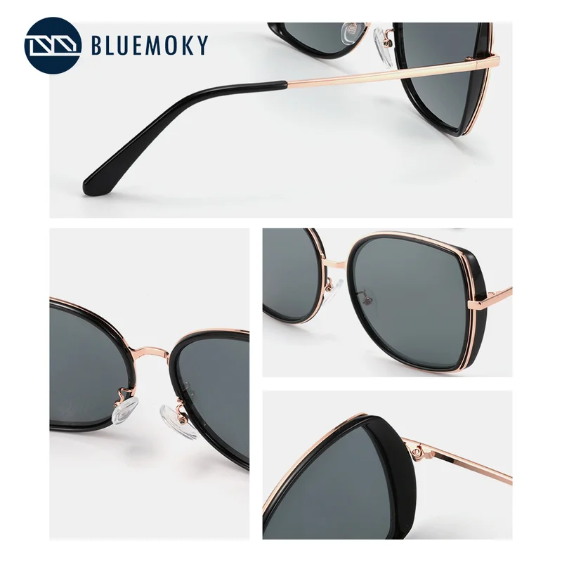 BLUEMOKY, женские поляризованные солнцезащитные очки, ультралегкие, CR39, UV400, для вождения, солнцезащитные очки, Ретро стиль, брендовые, дизайнерские, негабаритные, солнцезащитные очки