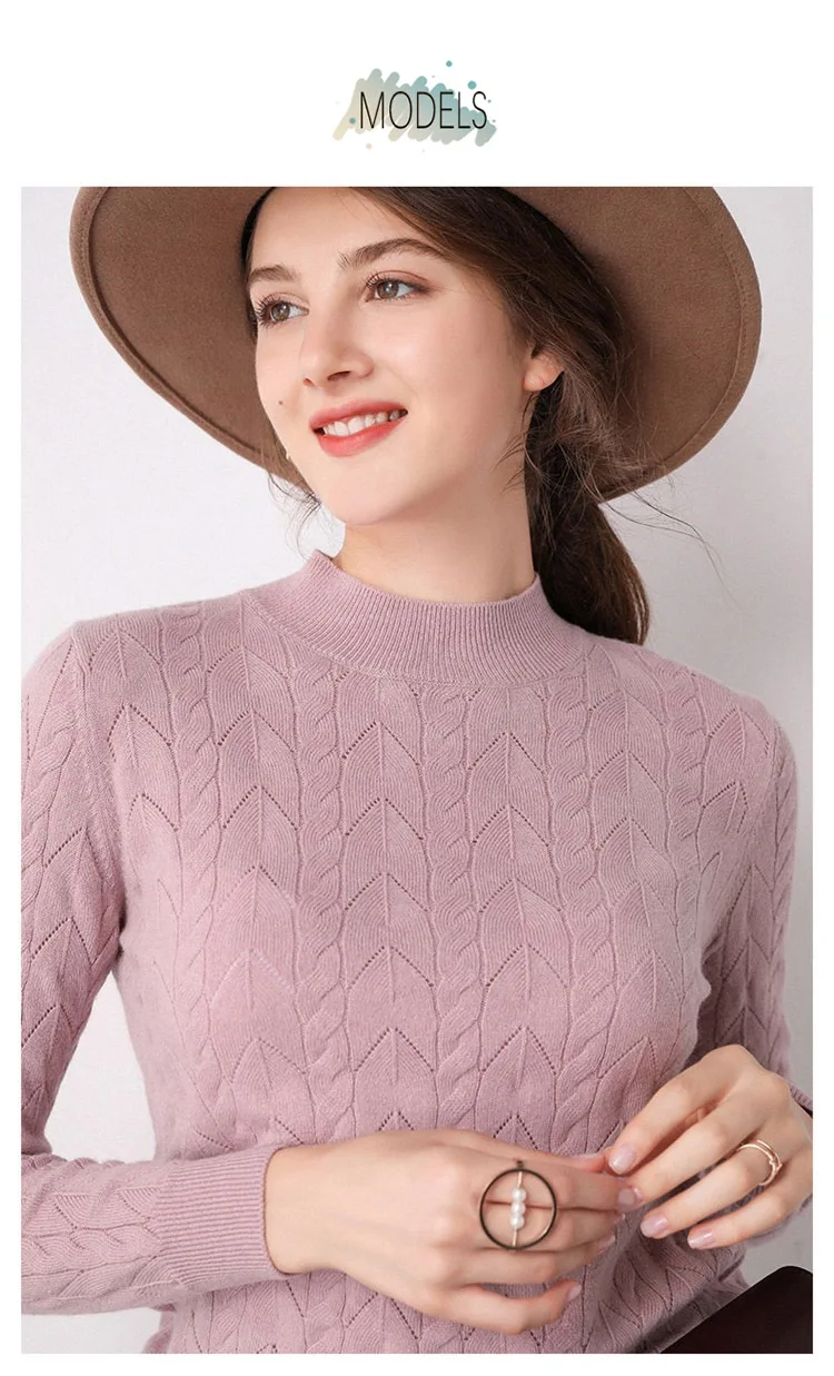 Для женщин Fishbone кабель средней длины с высоким, плотно облегающим шею воротником шерстяной свитер Merino шерстяной пуловер, свитер тренд Цвета свитера женские джемперы