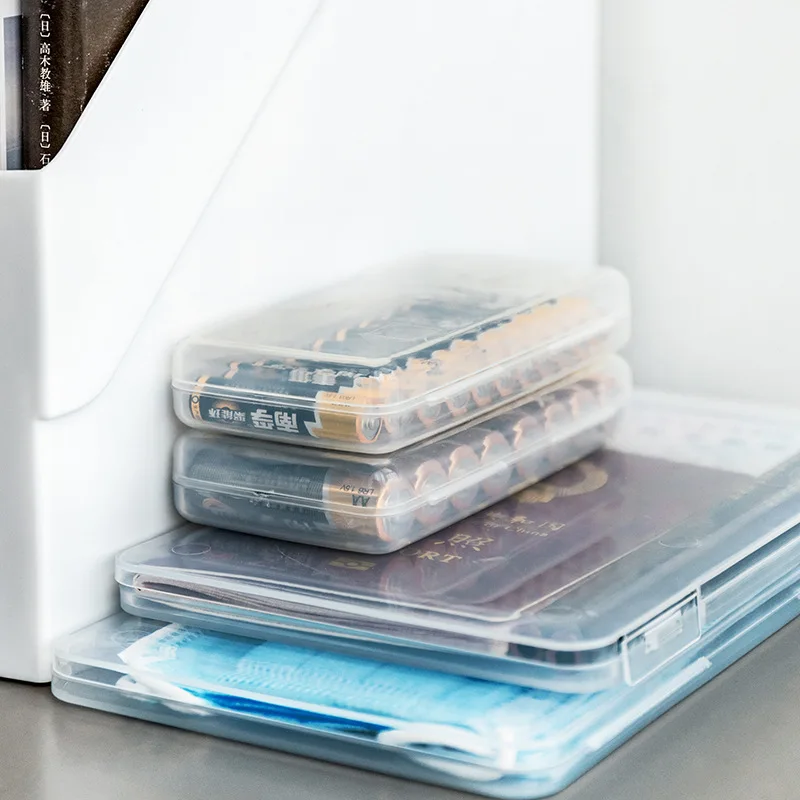 Transparent Face Masks Case Card Storage Box Dust-Proof Card Pack Business Finishing Box Battery Storage