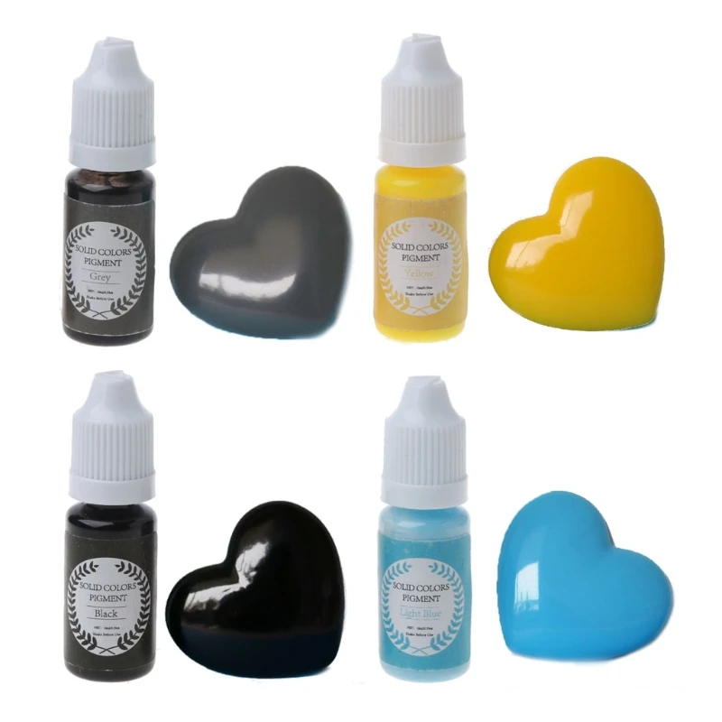 18 Colors Epoxy Pigment Opaque Liquid Resin Colorant Each 0.35oz Non-Toxic Epoxy Resin Dye Solid Color Liquid Dye dropship Epoxy Resin Pigment
