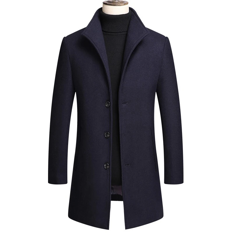New Long Multi Colors Men Winter Jacket Wool