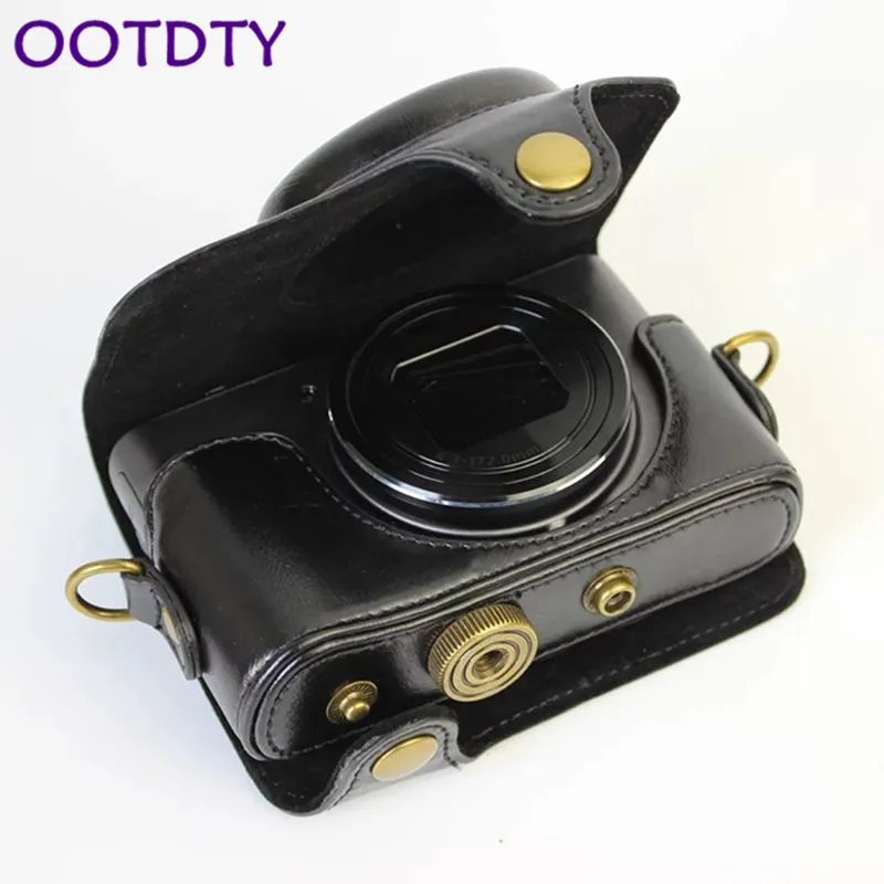 OOTDTY Protective PU Leather Camera Case Bag with Lanyard for Canon PowerShot SX720 HS SX 700 Accessories