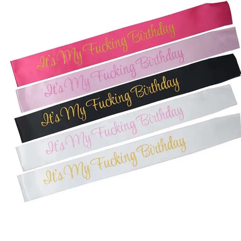 

1pc Hot sale Happy Birthday Party Decor Supplies Its My Birthday Sash for Women Girls 21st 30th 40th Birthday Celebrations Ideas