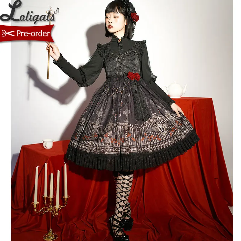 The Gate of Darkness~ готическое платье лолиты JSK от Alice Girl~ предзаказ