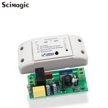 

tuya wifi smart switch universal switch timer APP wireless remote control home lighting controller with Google Home eWeLink