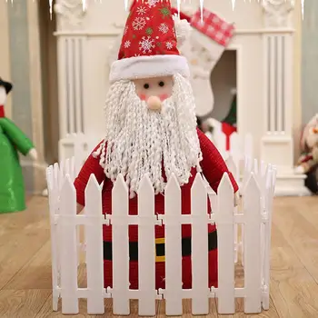 

Christmas Tree Fence Decorative Garden Fence Miniature Fairy Garden Micro Dollhouse Plant Pot Decor Christmas Tree Fence