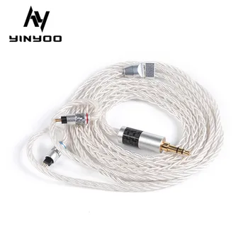 

Yinyoo 8 Core 7N Single Upgraded Crystal Copper Cable With 2PIN/MMCX 2.5/3.5/4.4MM Connector for AS10 TIN T2 T3 BLON-03