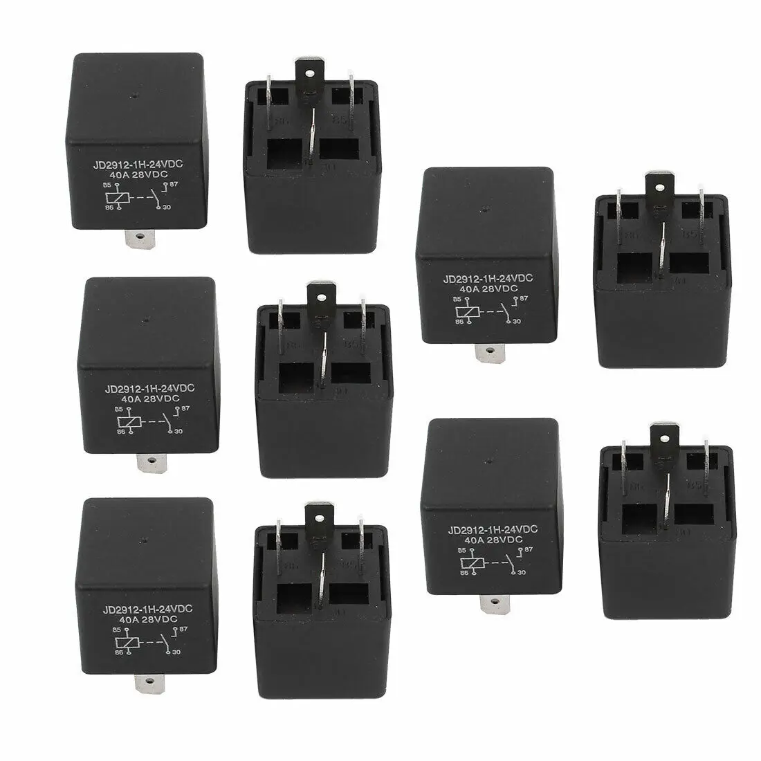 JD2912 DC 24V Катушка 40A 4 штифта SPST автомобиля безопасности реле питания 10 шт