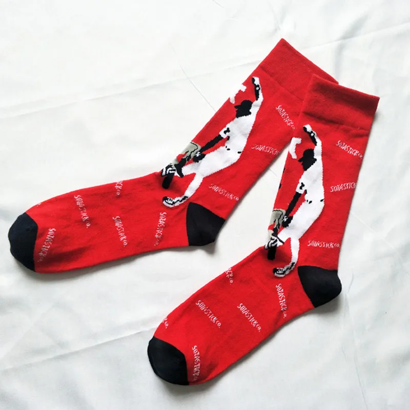Мужские носки, оригинальные, простые, дышащие, дезодорирующие, повседневные, хлопковые носки, вязаные для мужчин
