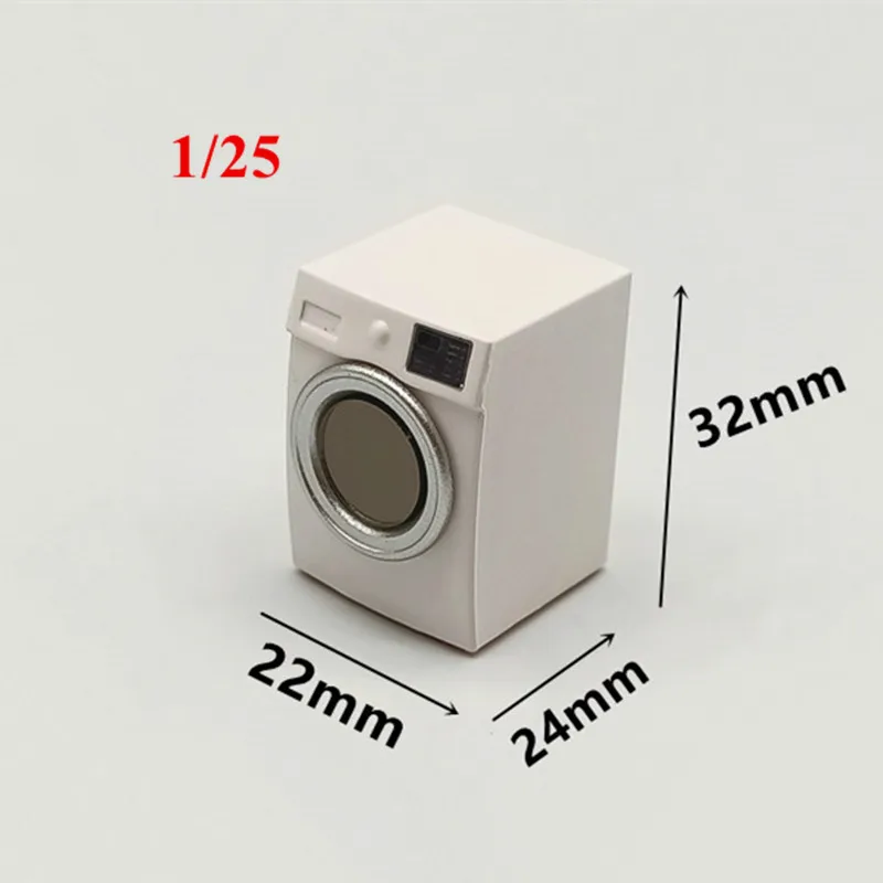 Creative 1:20/15/25 Dollhouse Miniature DIY Scene Decoration Mini Washing Machine for Model Hobbies 2