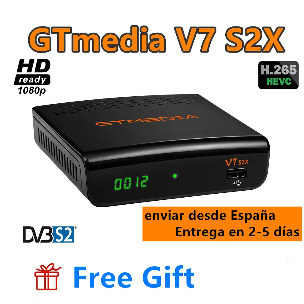 Спутниковый ресивер GTmedia V7 S2X DVB-S2 1080P H.265 GT Media v7s hd с USB Wi-Fi без приложения |