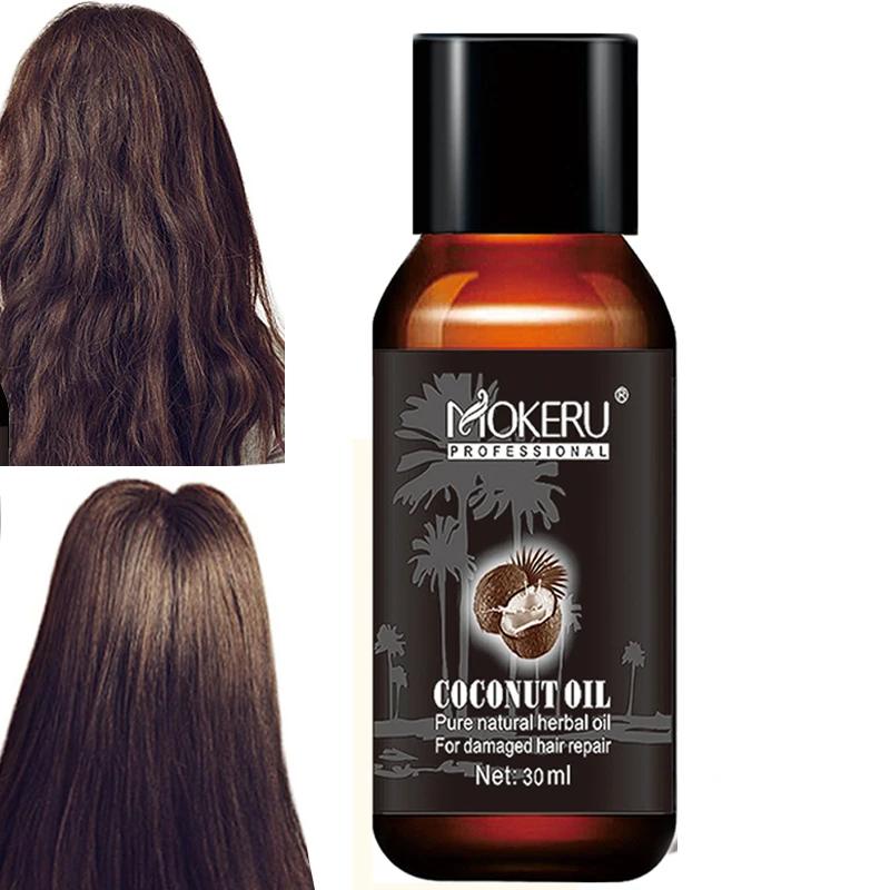 Mokeru 30ml Organic New Virgin Coconut Oil Hair Repairing Damaged Hair Growth Treatment Prevent Hair Loss Products for Woman Mokeru 30ml Organic New Virgin Coconut Oil Hair Repairing Damaged Hair Growth Treatment Prevent Hair Loss Products for Woman