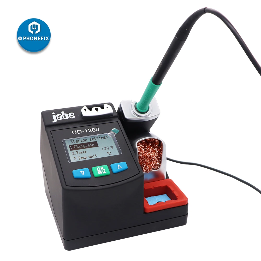 Jabe UD1200 Интеллектуальная паяльная станция без свинца 2,5 S Быстрый нагрев с двухканальным питанием нагревательная система сварочный инструмент