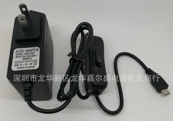

100pcs 5V 2.5A Power Supply Adapter EU / US / UK / AU Plug Charger with ON/OFF Switch Cable for Raspberry Pi 3B+ /3B