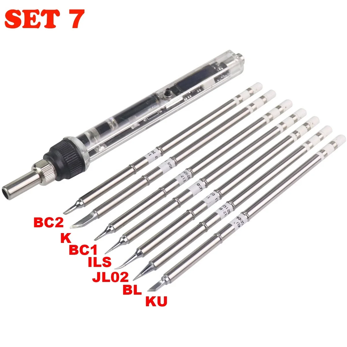 Portable Adjustable Temperature OLED Mini Electric Soldering Iron - 72W Soldering Station with BC2 Tip