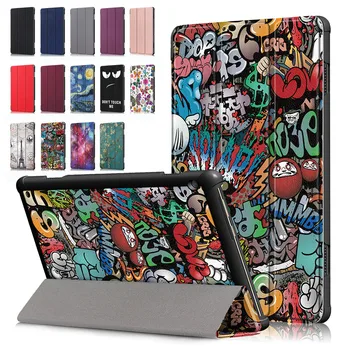 

Slim back Cover For Lenovo Tab M10 Leather Case Funda TB-X505F TB-X505L TB-X505X TB-X605L TB-X605F Magnetic Folding Stand Shell