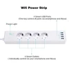 Wifi Smart Power Strip Защита от перенапряжения 4 розетки европейского стандарта электрическая розетка с USB App голосовым пультом дистанционного управления Alexa Google Home ► Фото 2/6