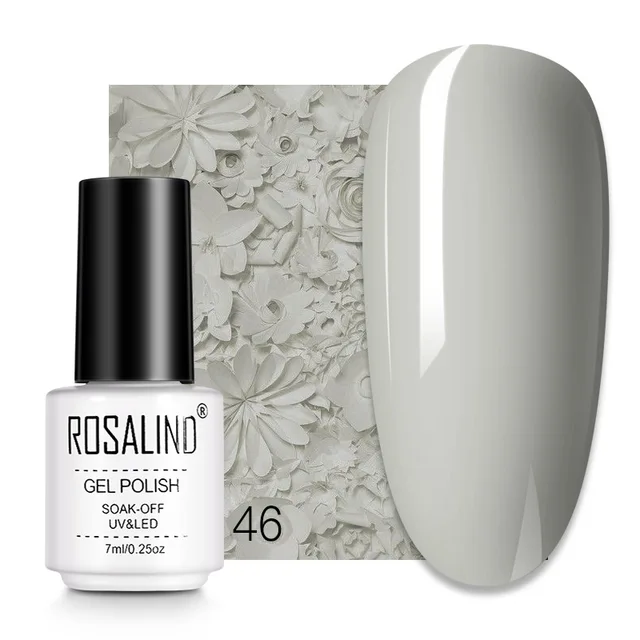 ROSALIND 7ML Nail Gel Polish Hybrid Varnishes All For Manicure Nails Art Base Top Coat UV Lamp Vernis Semi Permanent Varnishes RC46