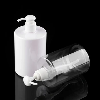 

Plastic Soap Dispenser Shower Gel Bottles Round Head Pump Moisture Container Refillable Squeeze Hand Sanitizer Bathroom Supplies