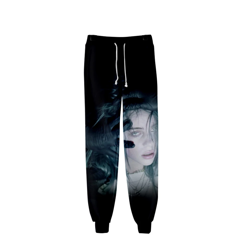 Популярные повседневные брюки Billie Eilish с 3D рисунком, мужские и женские брюки, модные новые модные осенне-зимние спортивные штаны для девочек с 3D Billie Eilish