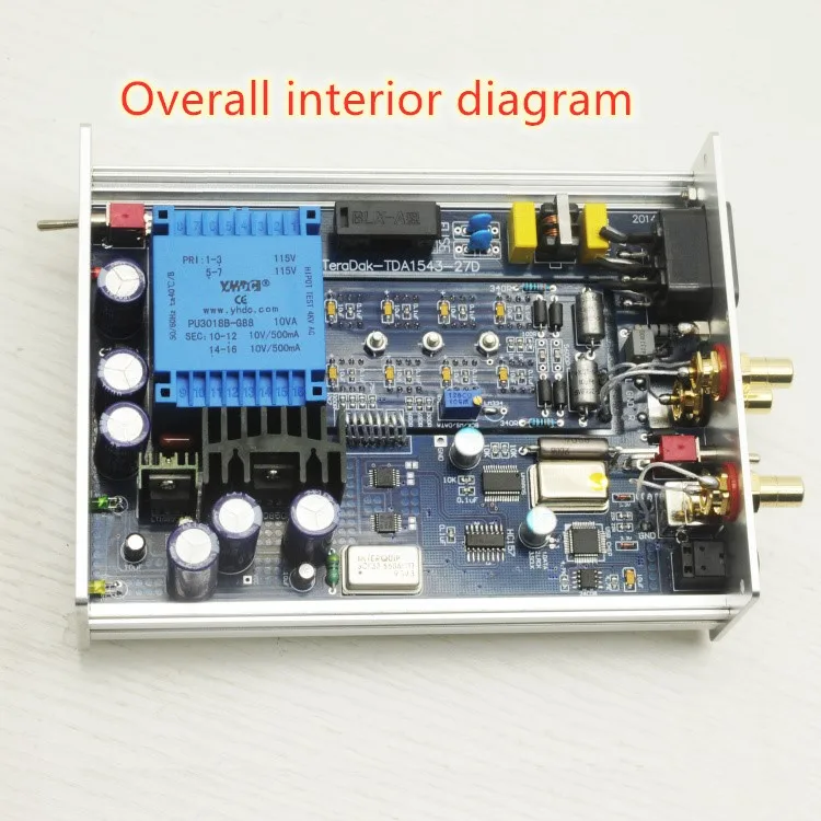 

New TeraDak V2.7D DAC TDA1543 NOS DAC 26D 96k/24bit COAXIAL /OPTICAL input USB DAC