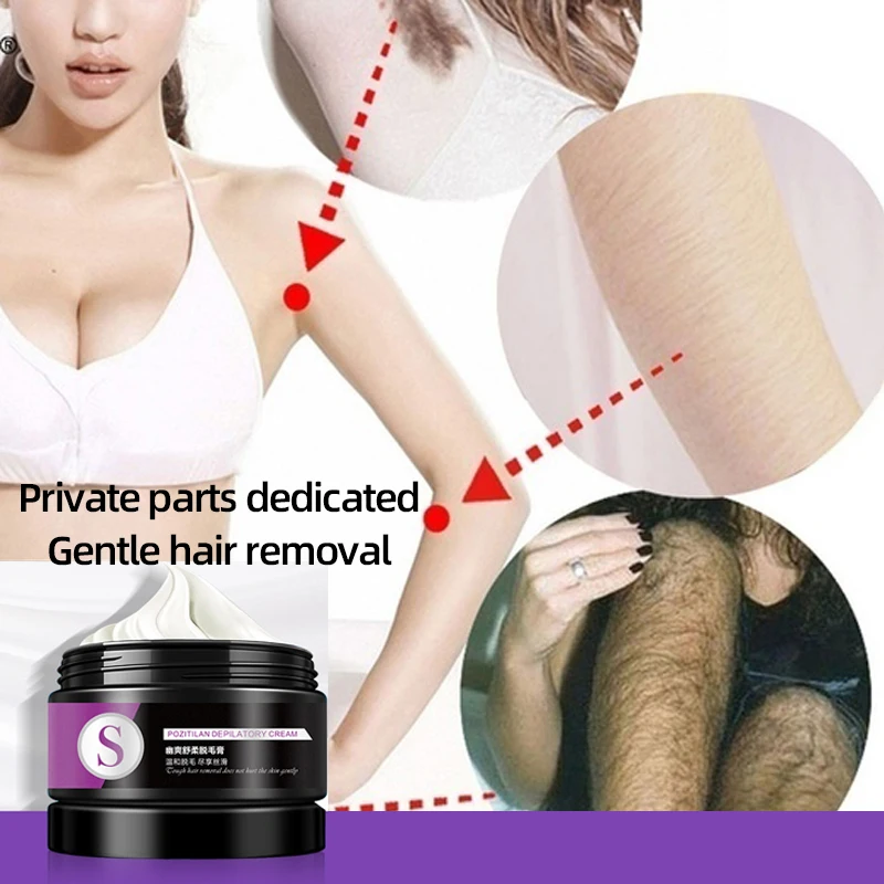 

100ml Permanent Hair Removal Cream Beard Bikini Private Parts Legs Body Armpit Painless Facial Stop Hair Growth For Women Men