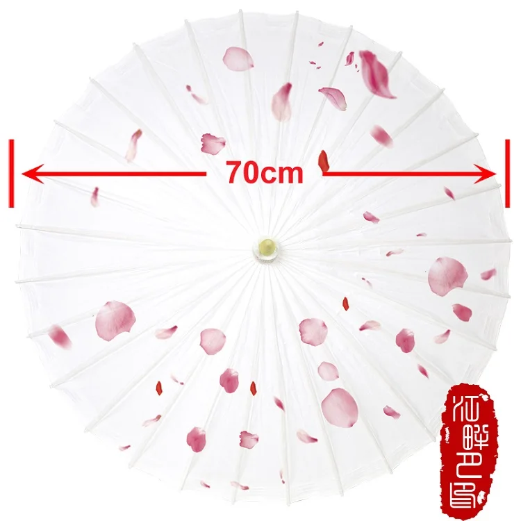 Diameter 70CM JPY цветочный принт красный крафт бамбуковый масляный бумажный зонтик китайский Восточный Зонтик Арт бумажные цветы зонтик - Цвет: Diameter 70CM