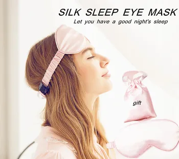 

Eye Mask 100% Pure Silk Double-Side Silk Sleep Eye Mask & Blindfold with Elastic Strap Soft Eye Cover Eyeshade for Night Shield