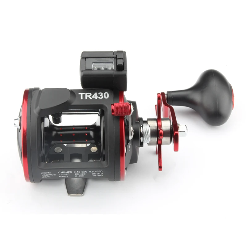 Drum Fishing Reel 4.1:1 Professional Saltwater Level Wind Fishing Round Baitcasting Reel Trolling Fishing Reels