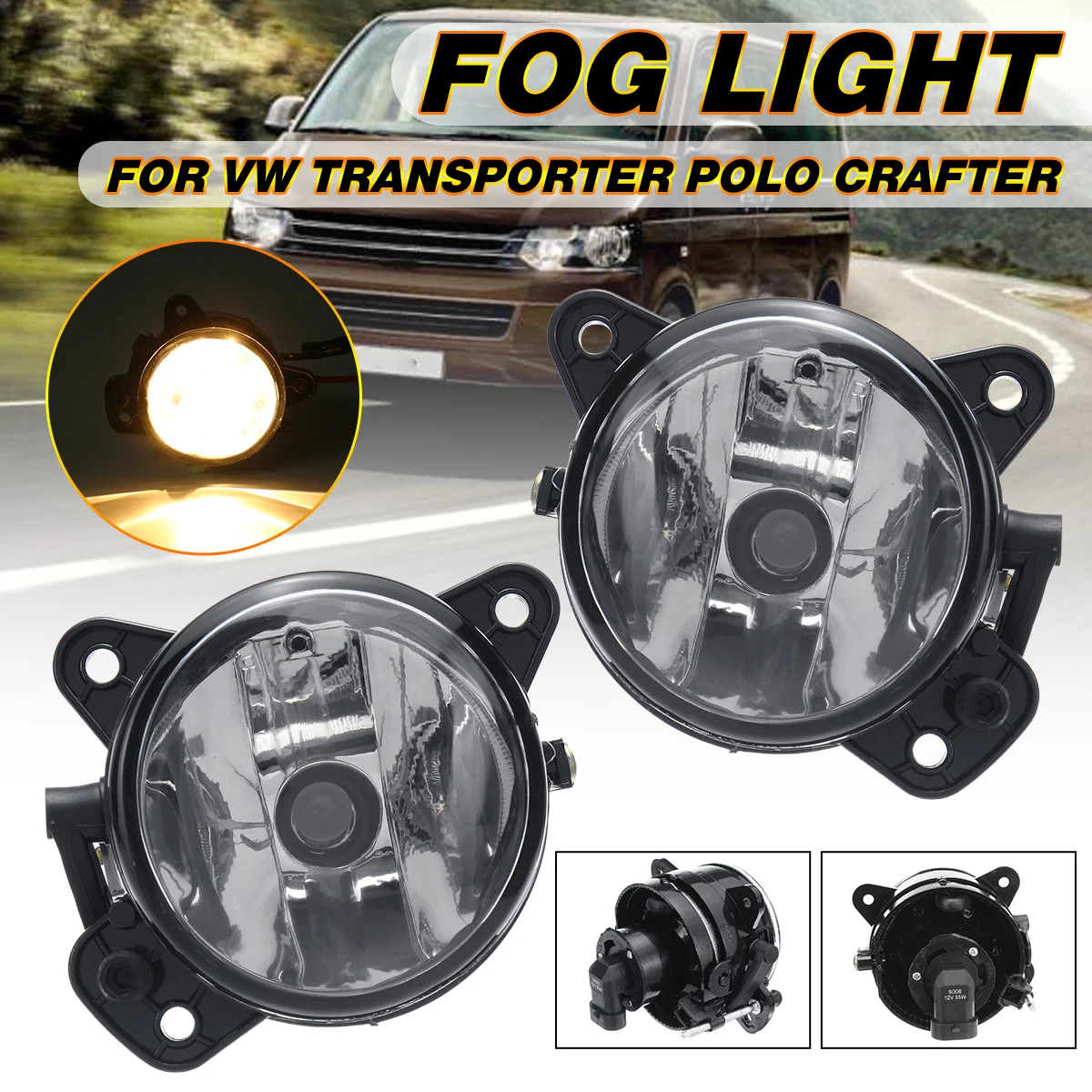 1 пара автомобильный передний бампер противотуманный светильник с лампочкой