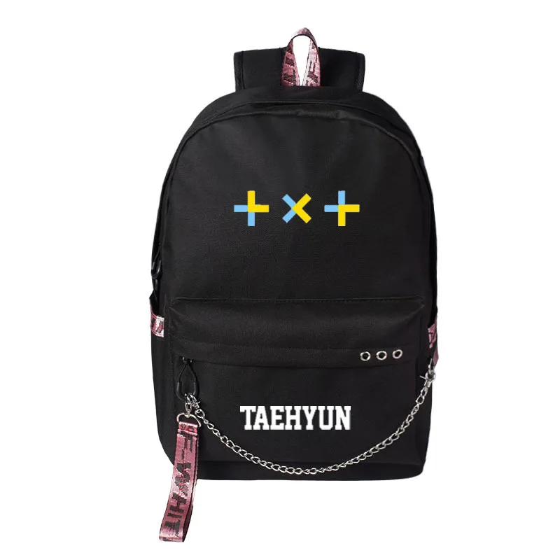 

TXT Hugh ning kai Celebrity Style Related Products School Bag Three-Color Canvas Bag USB Chargeable Men And Women Backpack Casua