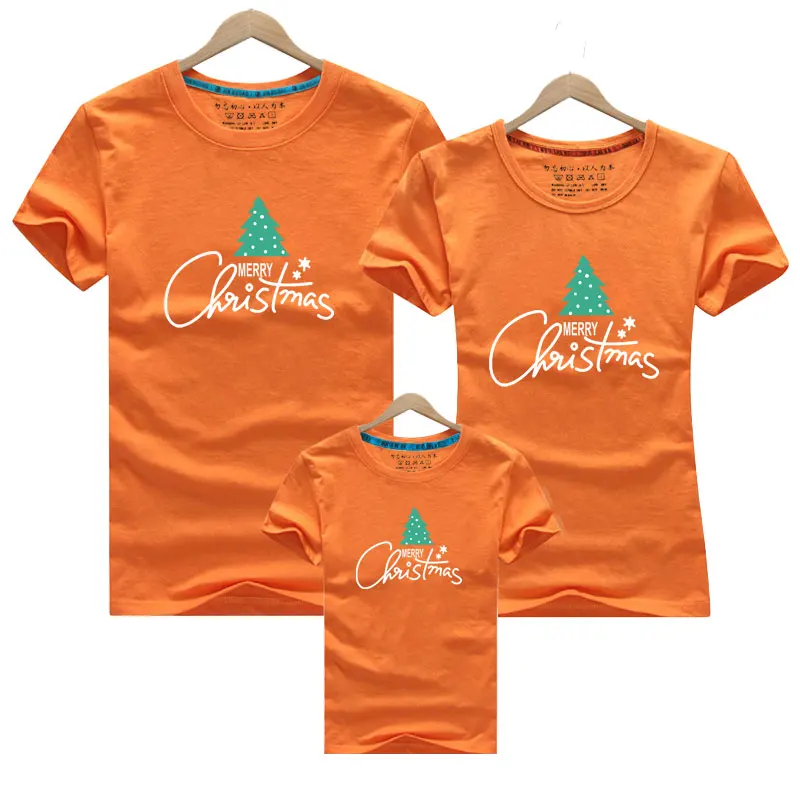 Christmas Tree Family Matching Outfits Family Look T Shirt Mother Daughter T shirts Dad Mom Baby Family Suit Father Son Clothes