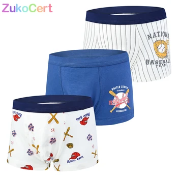 

3 Pcs/lot Kid Underwear Boys Boxer Briefs For 2-10Years Old Kids Soft Clothes Cartoon Pattern Teenager Shorts Panties
