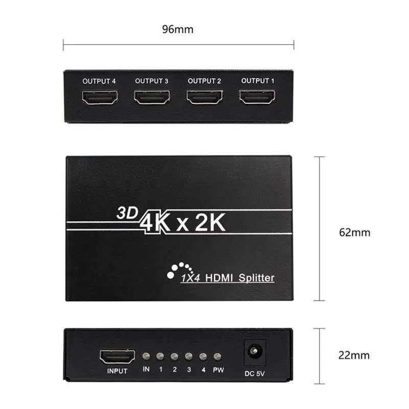 4K60 HDMI сплиттер Full HD 1080p видео HDMI коммутатор с тем же экраном HDMI сплиттер