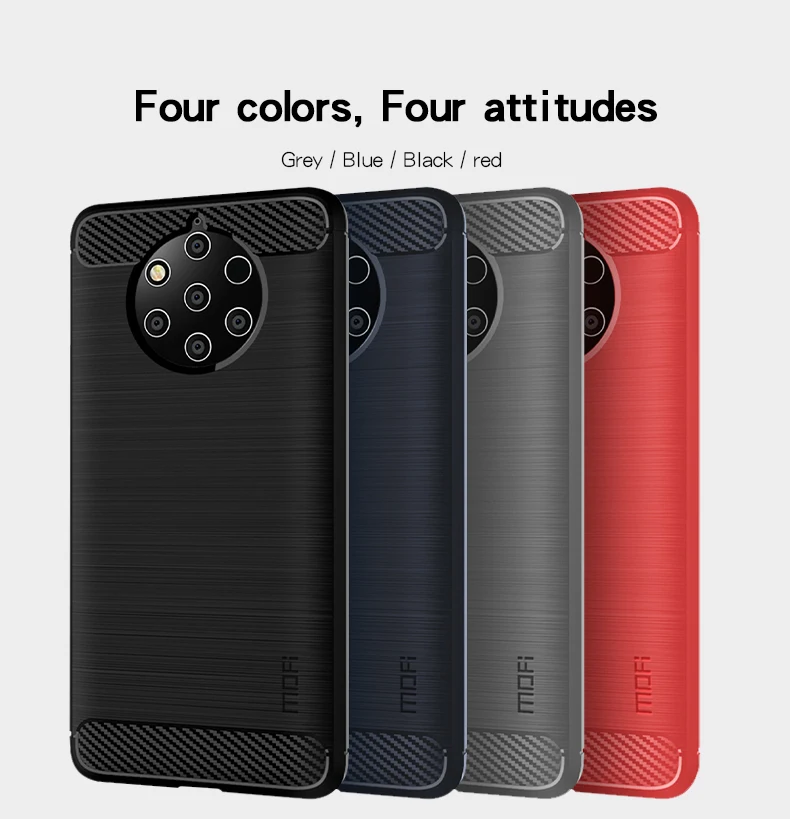 MOFI Модный чехол для телефона для Nokia 9 PureView Чехол Мягкий силикон из углеродного волокна термополиуретановая накладка на заднюю панель телефона чехол для Nokia 9 PureView чехол