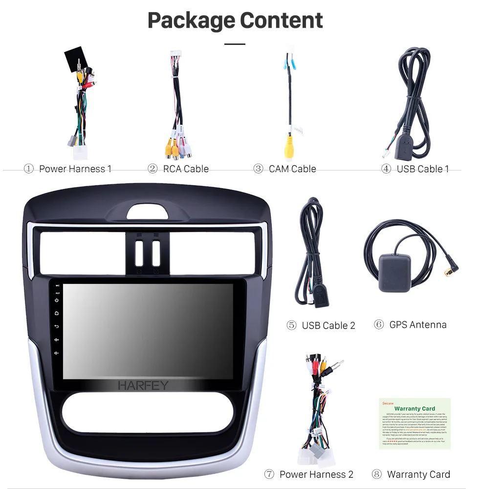 Flash Deal Harfey Android8.1 Stereo Navi 9" Car Radio for Nissan Tiida 2016 2017 2018 Bluetooth WIFI HD GPS support Carplay DVR Rear camera 15