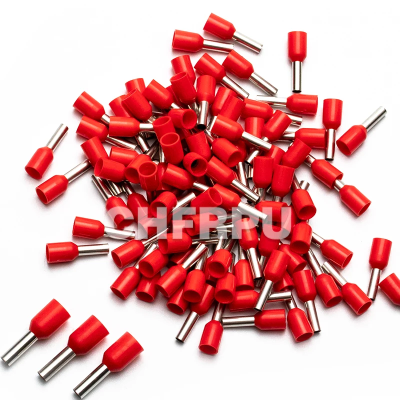 wire connect 100pcs Insulated connector Terminal Crimp Terminator cold pressed insulated termina VE0508 7508 1008 1508 2508 4009 usb c power adapter Electrical Equipment & Supplies