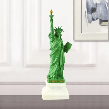 

American USA New York Resin Statue of Liberty Model Green Free Goddess Figurines Home Desk Table Decor Crafts Sculpture M4261