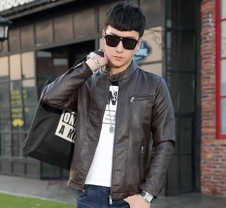 Кожаная куртка мужская Кожаная куртка chaqueta moto hombre, мужские Куртки из искусственной кожи, байкерская куртка из искусственной кожи, зимняя мужская классическая Толстая куртка