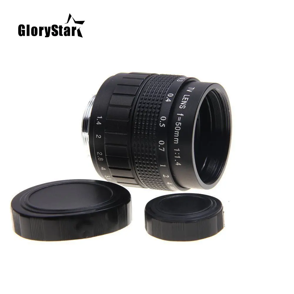 GloryStar 50 мм F1.4 CC ТВ для камеры наружного наблюдения+ С-образное крепление для объектива+ Кольцевая вспышка для макросъемки для ЖК-дисплея с подсветкой Fujifilm X-E2/X-E1/X-Pro1/X-M1/X-A2/X-A1/X-T1 C-FX
