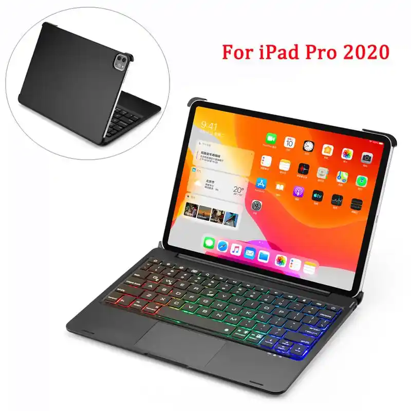 Fur Ipad Pro 11 2020 Fall Mit Touchpad Tastatur 7 Farben Backlit Tablet Bluetooth Tastatur Fur Ipad Pro 12 9 2020 Tastatur Fall Tablets E Books Case Aliexpress